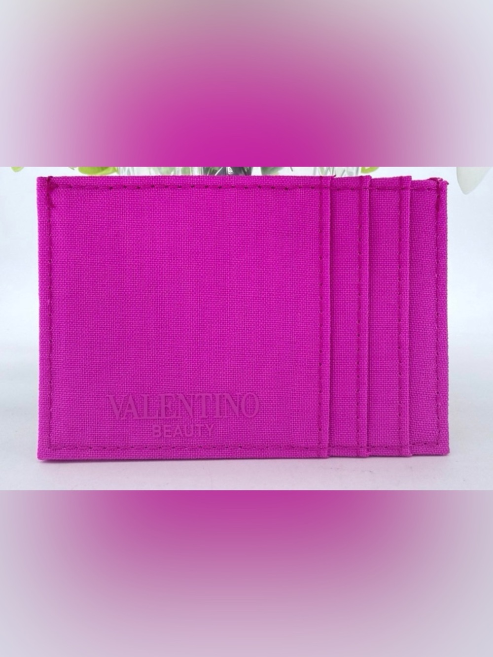 Valentino Pink Embroidered Card Holder Limited Edition! GWP - Picture 2 of 3